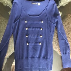 Navy Venus military style sweater